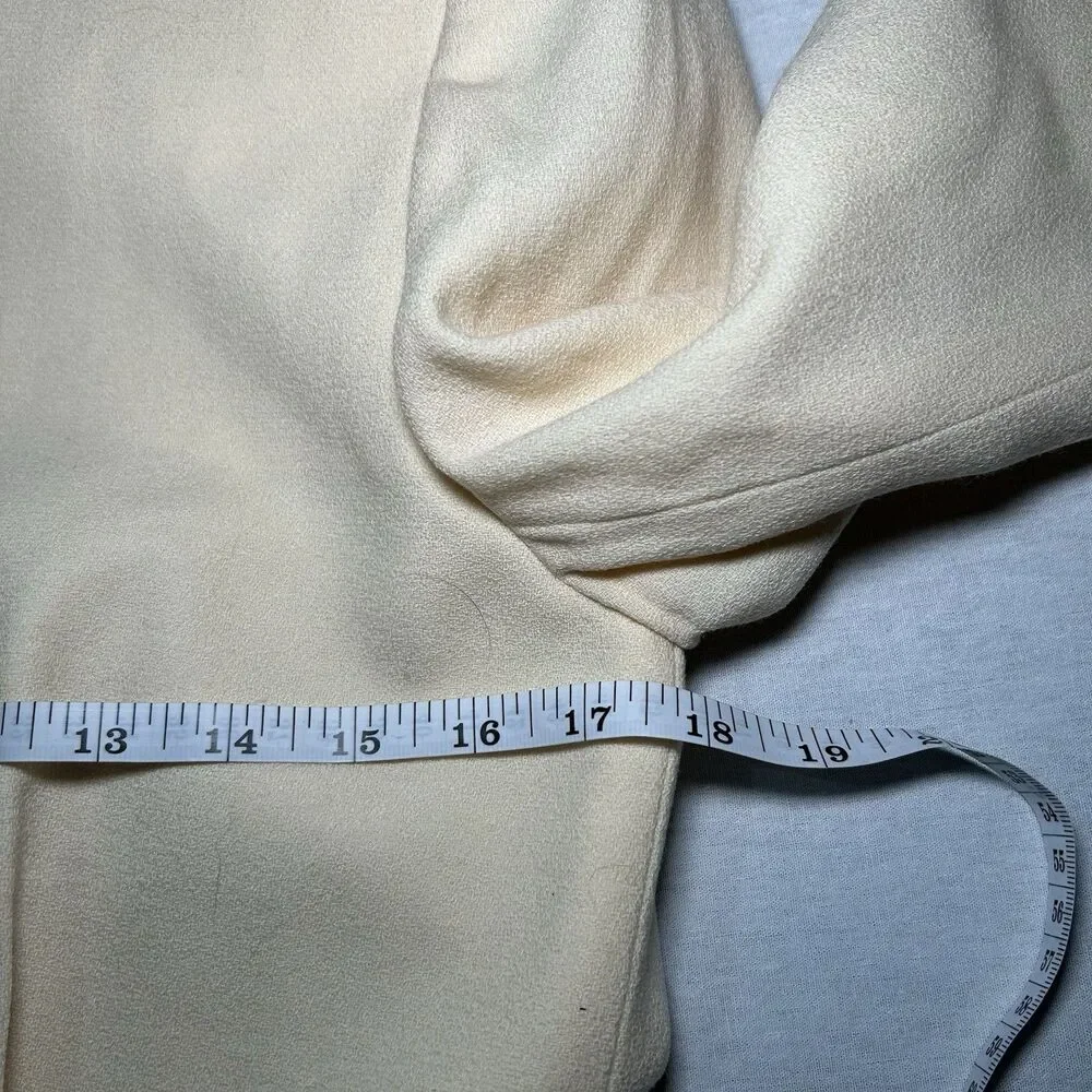 VTG Christian Dior jacket sz 8 in cream, double-breasted design
